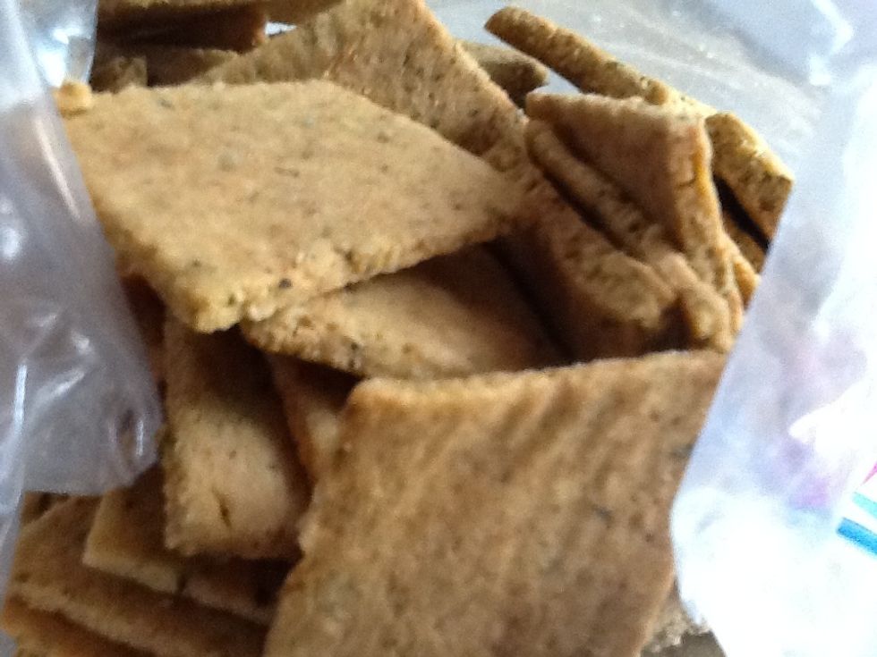 A couple paleo herb crackers.
