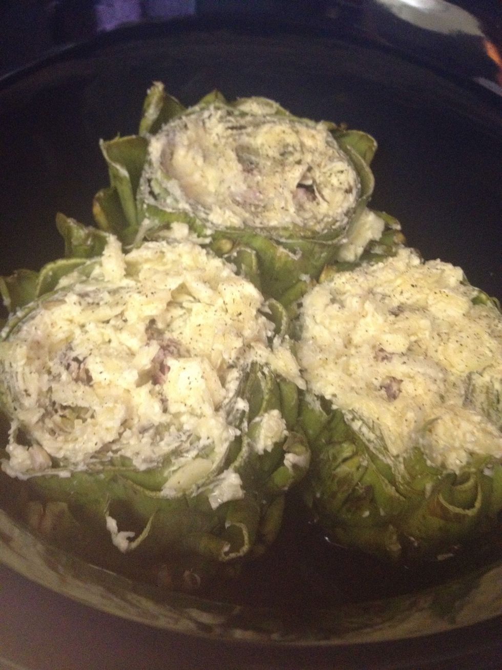 A dash of pepper and cover.