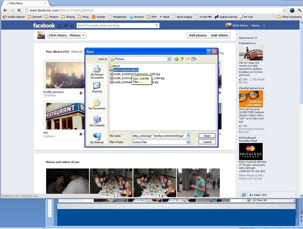 A dialog box should appear. Navigate to the folder you just created...