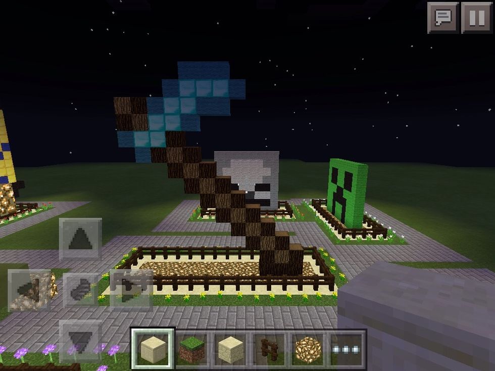 A diamond hoe, made by Manu Leigh