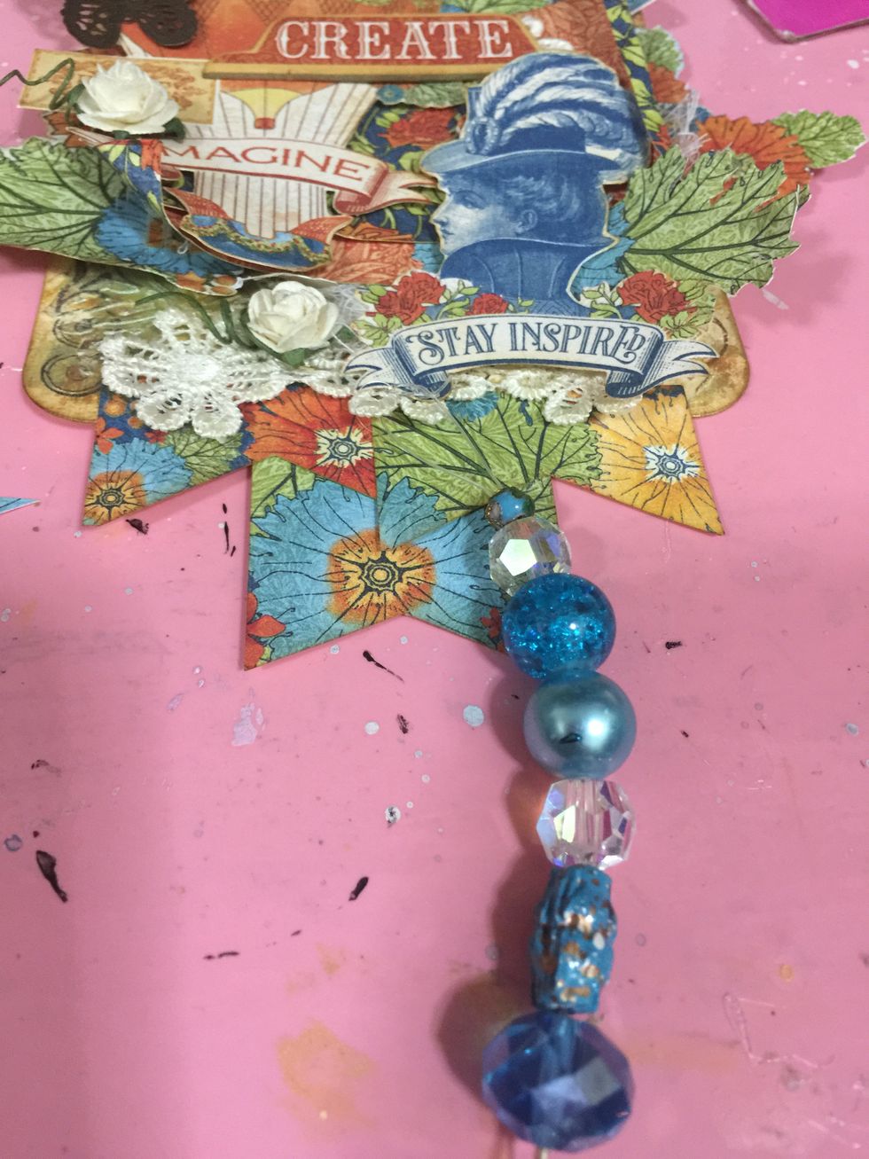 A few beautiful beads add interest to your hanging tag decor