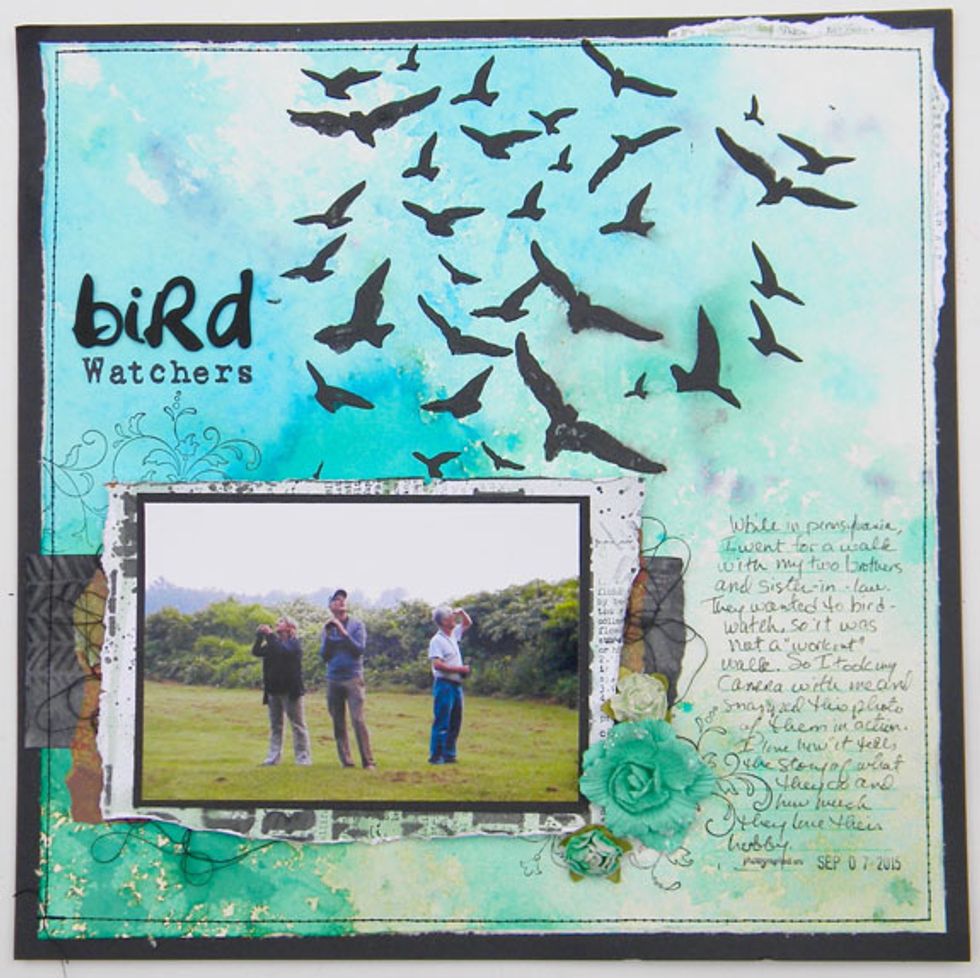 A few embellishments, a title and some journaling and it's complete!