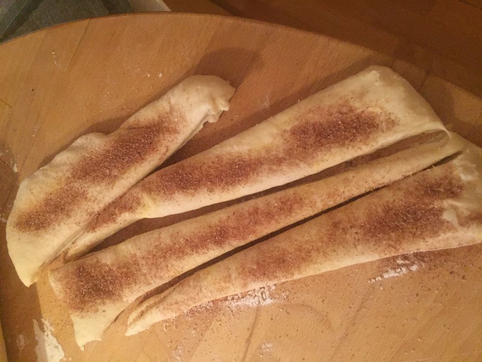 A few with cinnamon and sugar on for fun. Turned out to be very tasty actually...