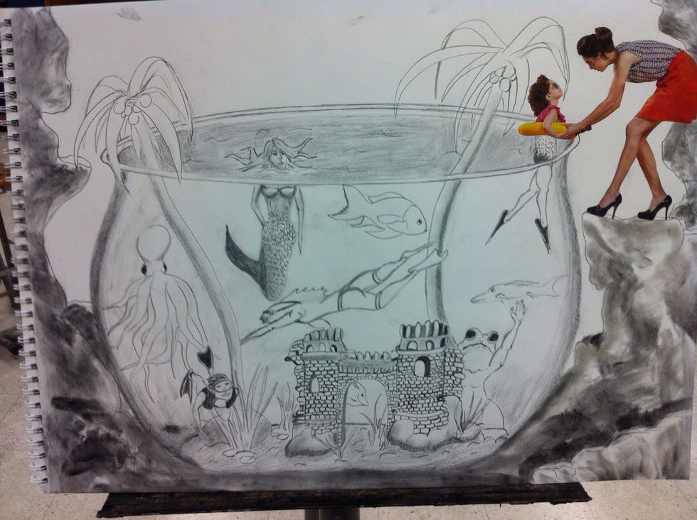 A finished example. Use skills from our previous lessons to elevate your drawing and idea to the same level.