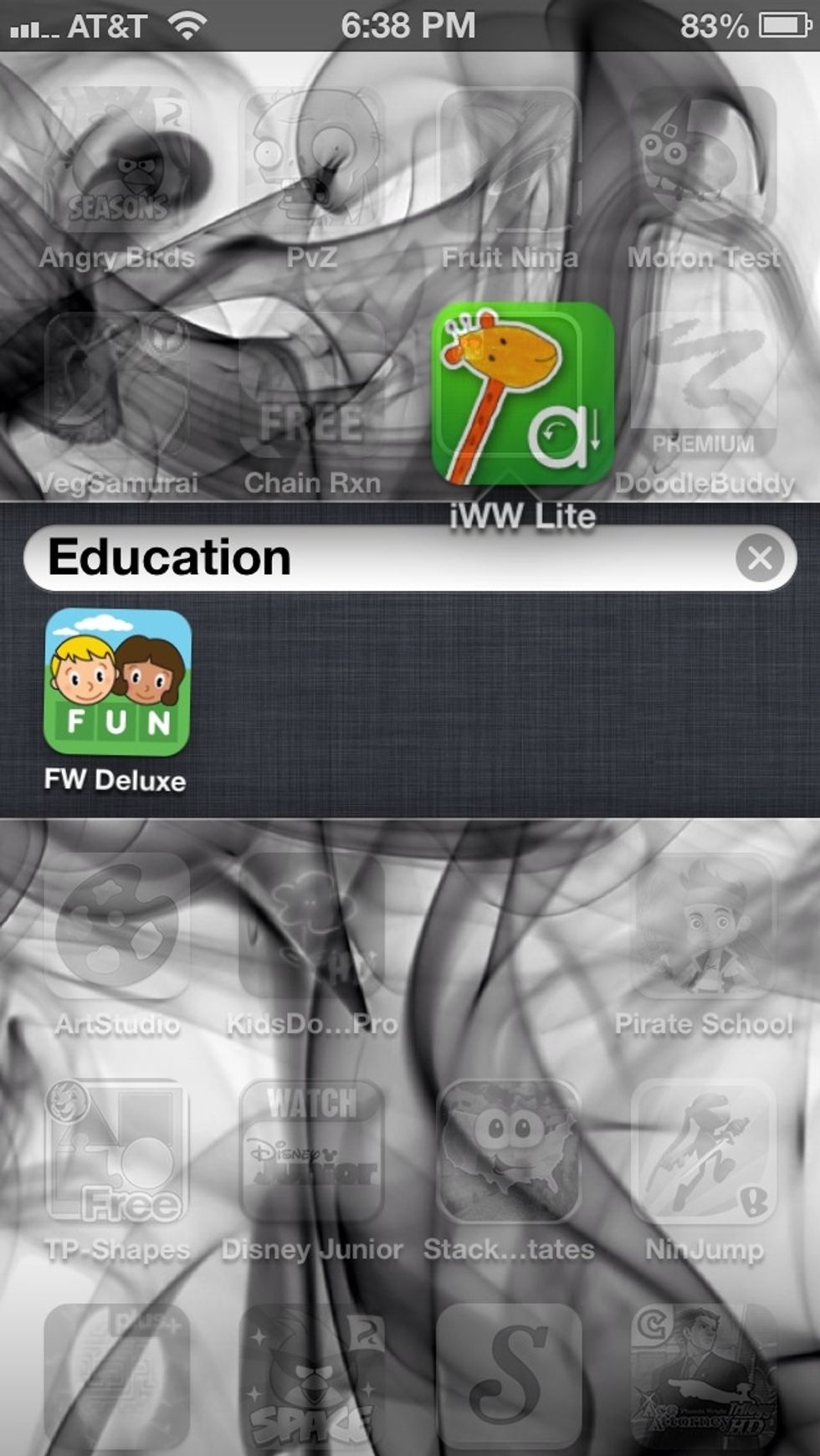 A folder will appear with the name based on the app you are holding.