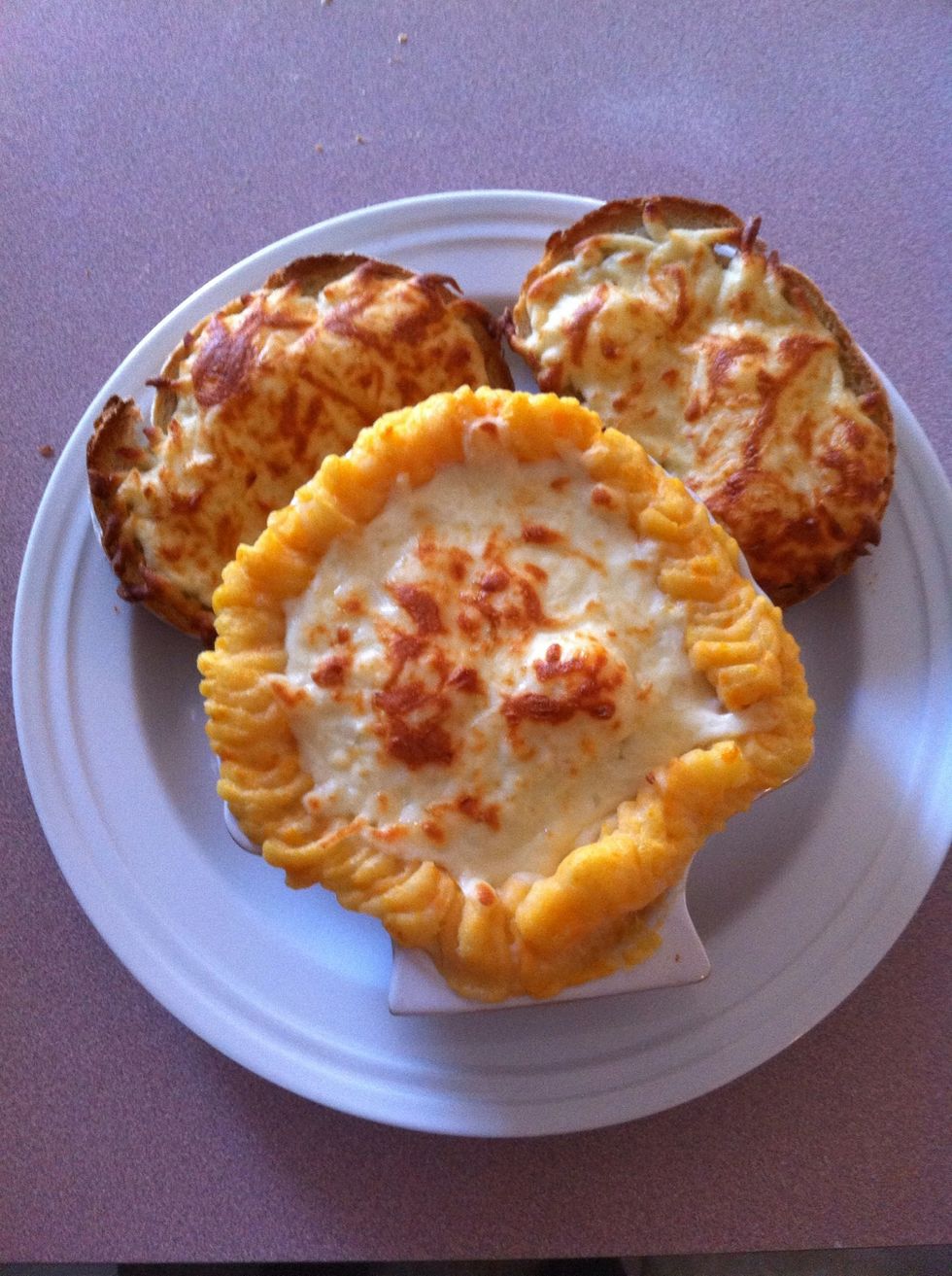 A french St-Jacques seafood shell.