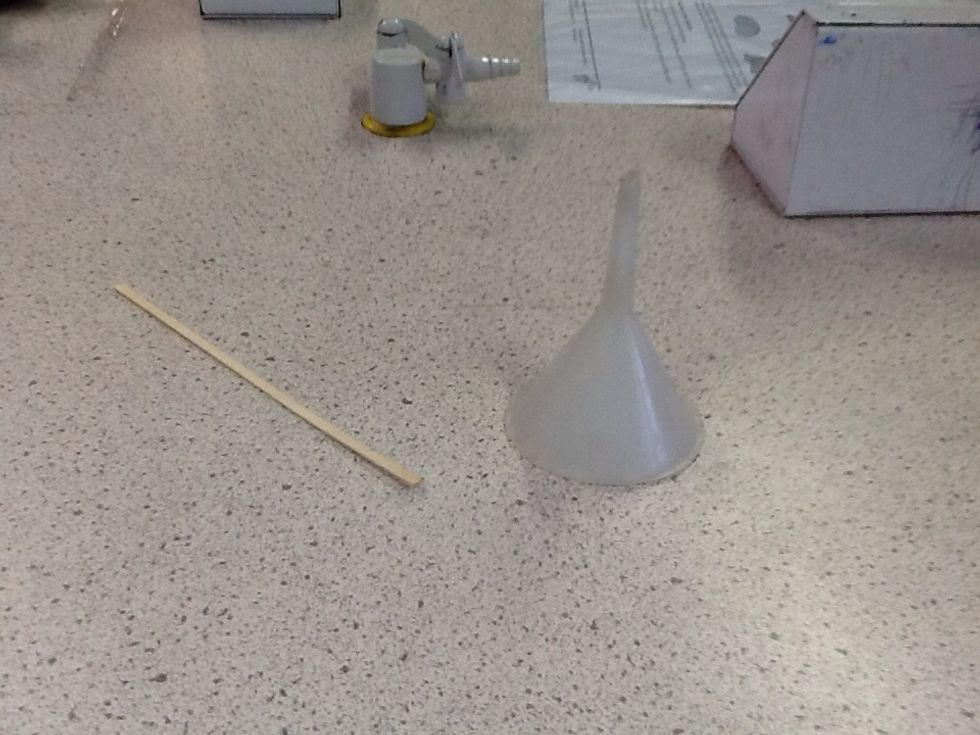 A funnel and a splint