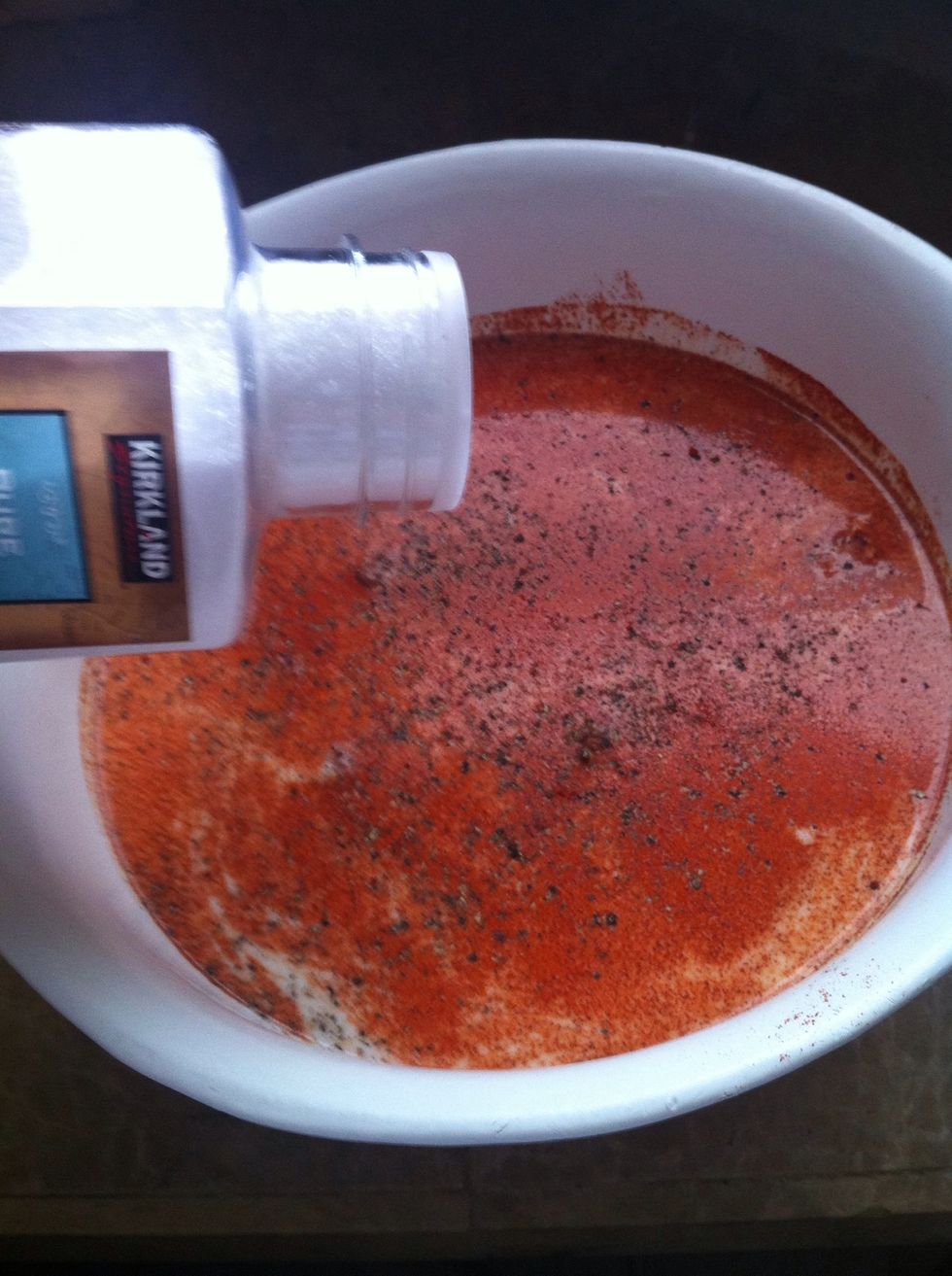 A good amount of salt....