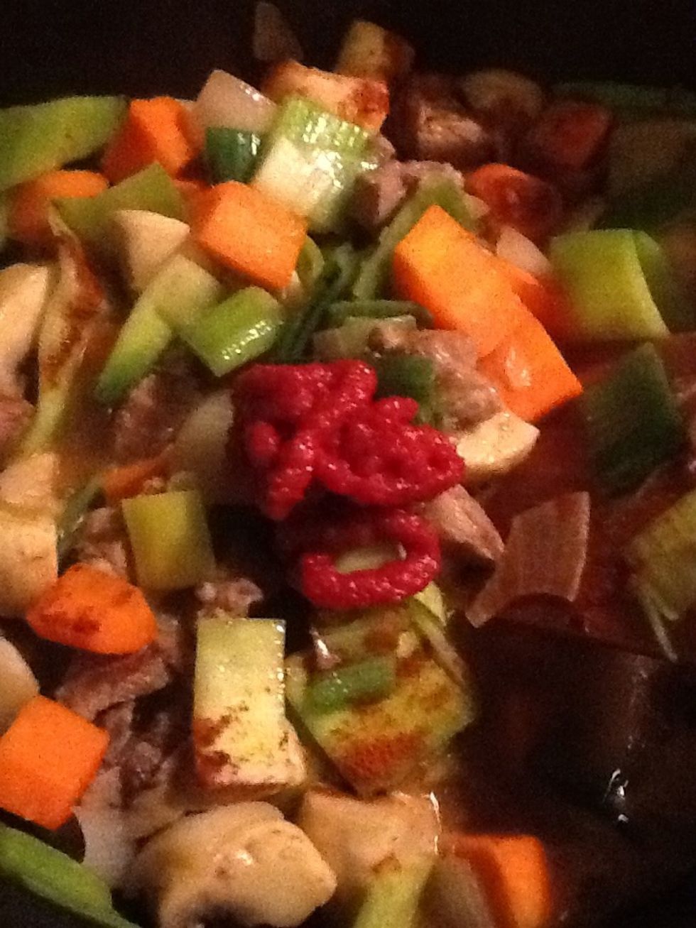 A good squirt of tomato pur\u00e9e