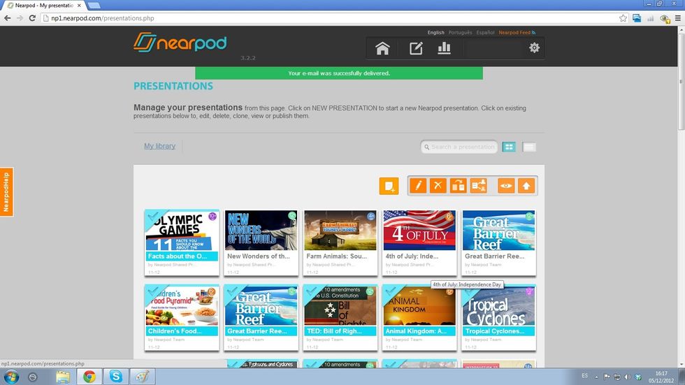 A green message will show up at the top of the Content Tool, indicating that the NPP was successfully shared. You can share NPPs like this if you are either a Gold or a School user.