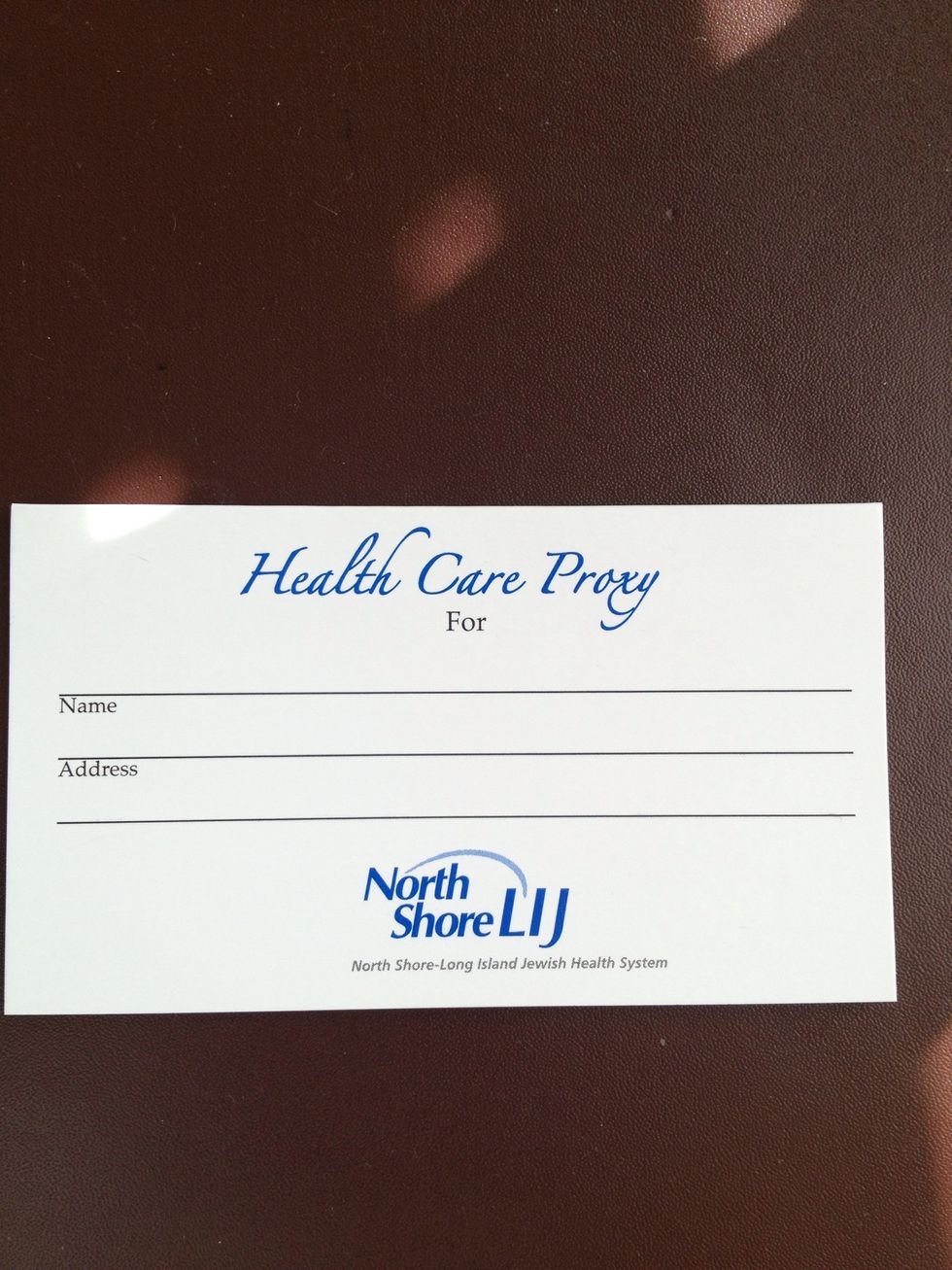 A handy card to keep in your wallet