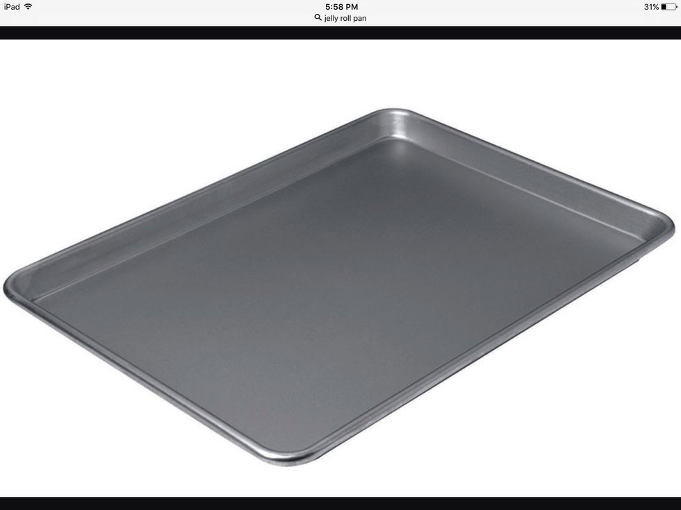 A jelly roll pan is used to make jelly rolls. I can use a jelly roll pan to make jelly rolls.