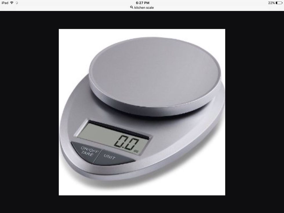 A kitchen scale is used to measure the weight of a food. I can use this to measure strawberries.