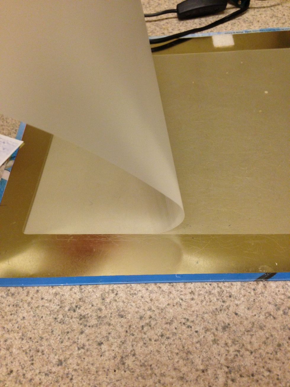 A laminating sheet fresh outta the package