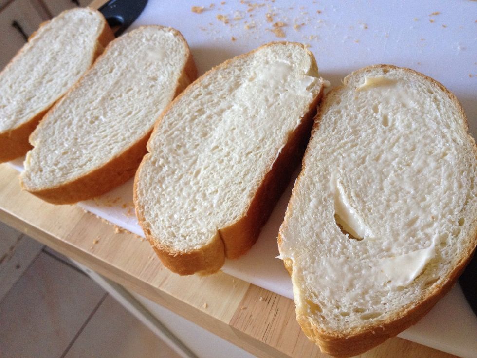 A light coating of butter or olive oil.