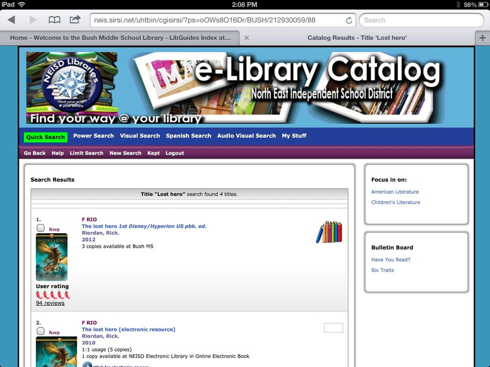 A list will appear. Click the correct title.