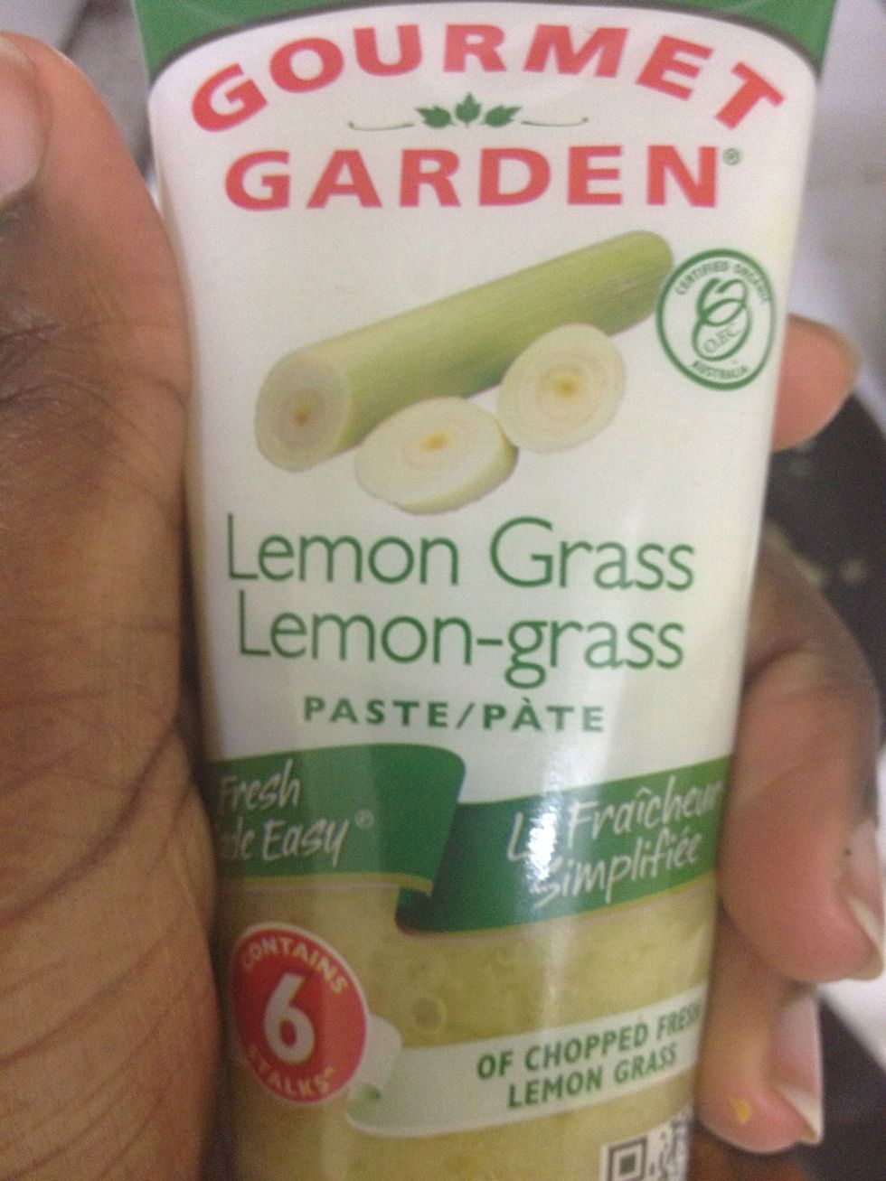 A little bit of lemongrass. If you have fresh, awesome! I use a slightly pur\u00e9ed organic paste I found in the fresh herbs section of my grocery store.