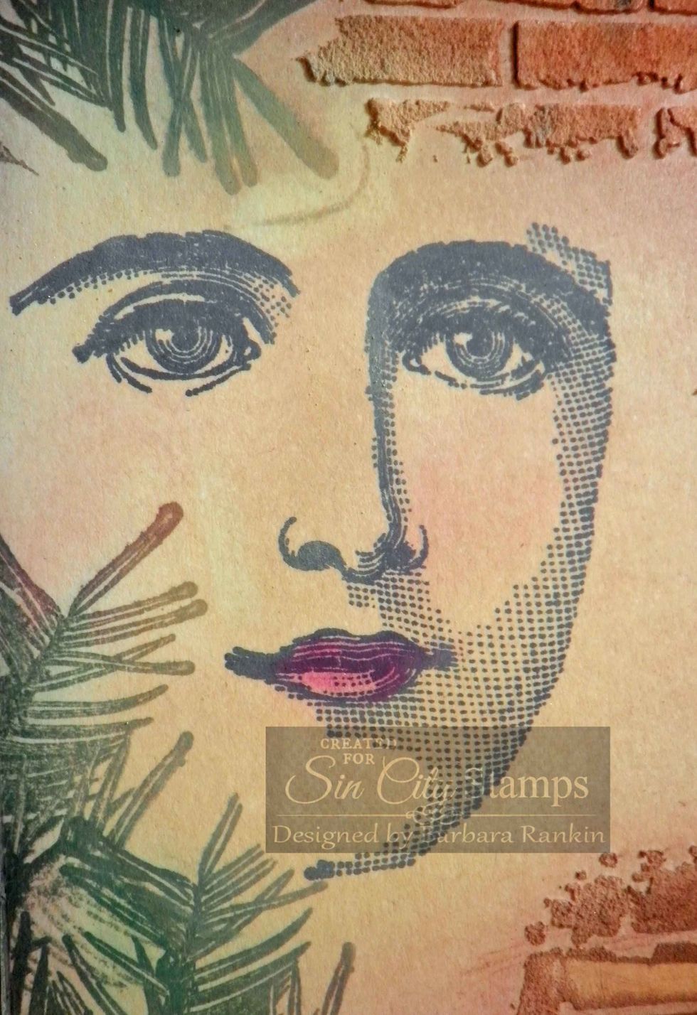 A little extra Pan Pastels colors added to the stamped beautiful face image.