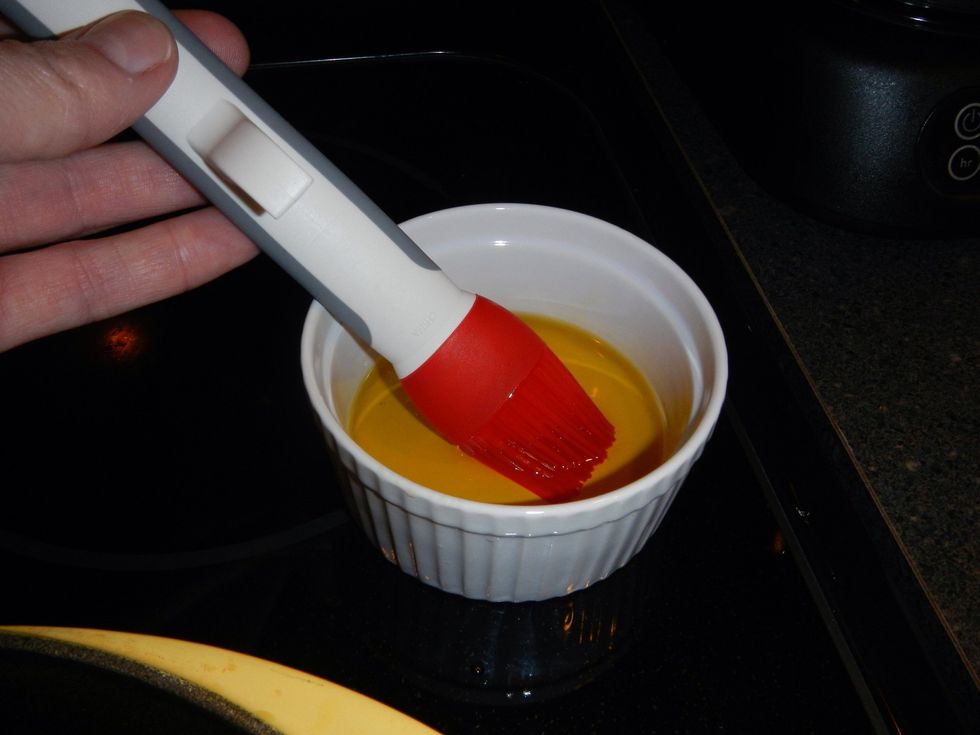 A little olive oil to prime your grill pan