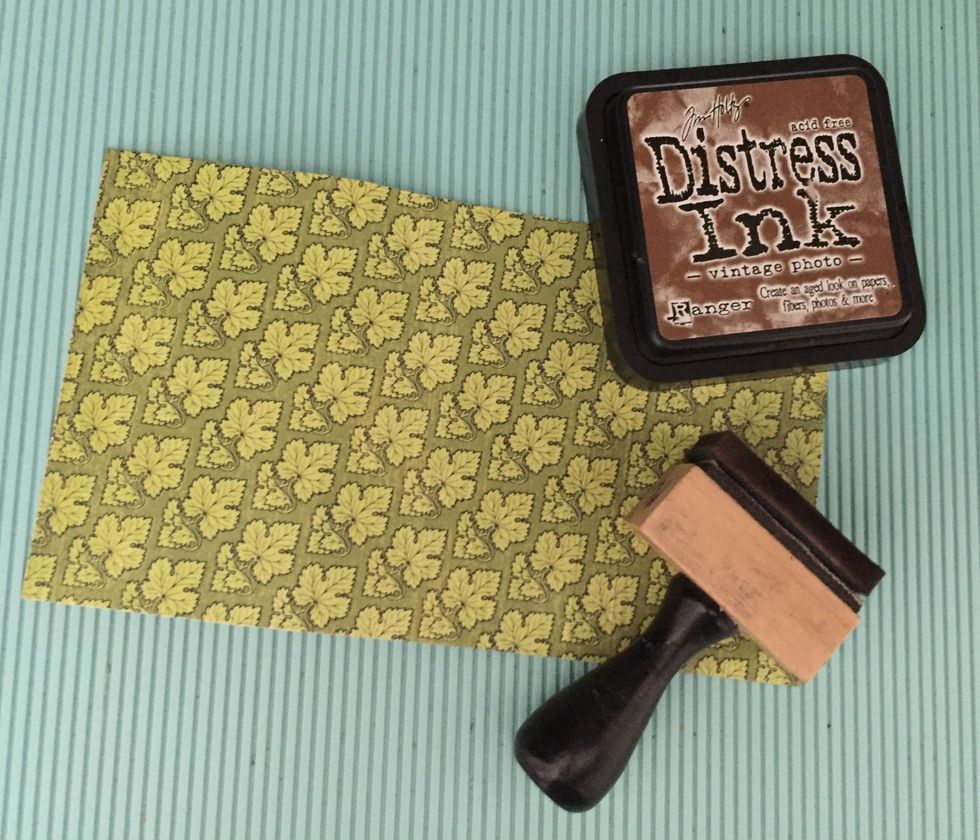 A little Vintage Photo Distress Ink!