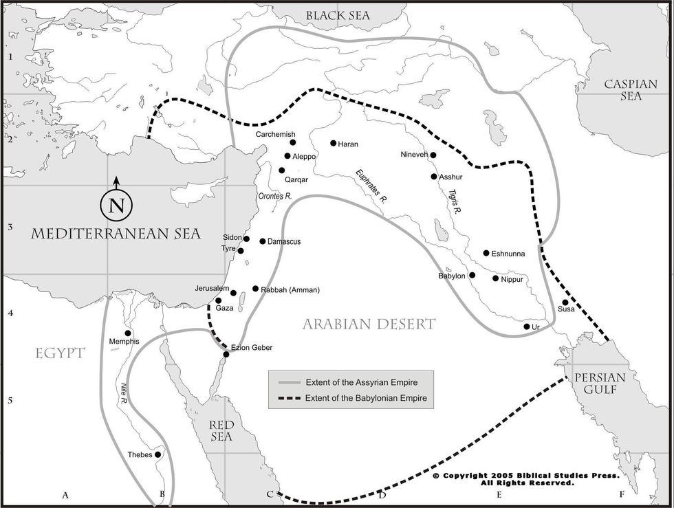 A map of the Old Testament