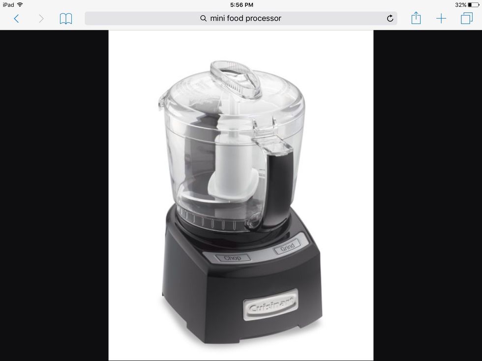 A mini food processor is used to grind and chop foods. I can use this to chop bananas.