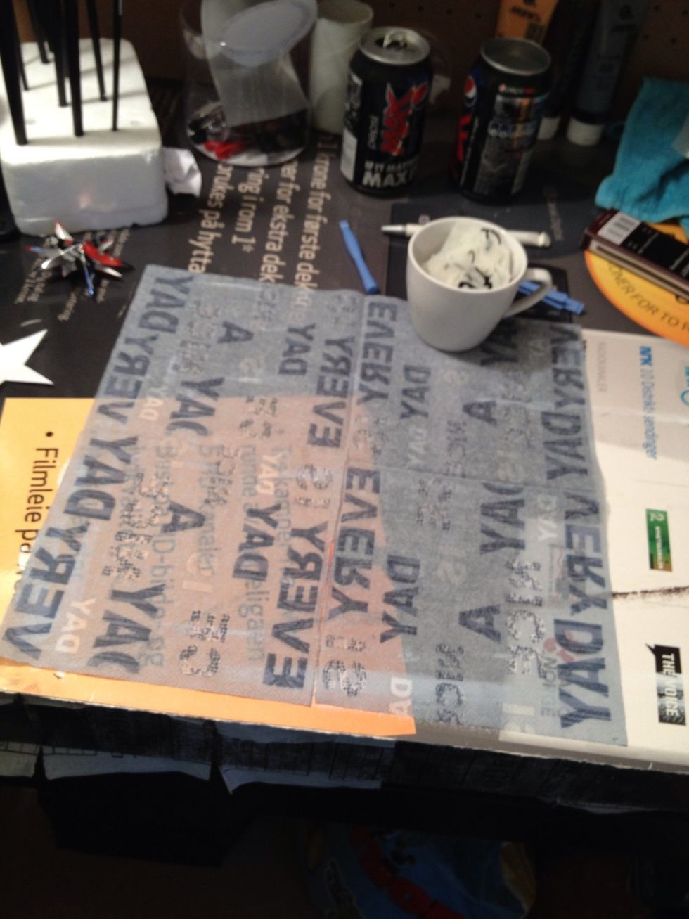 A Napkin has three layers, remove the two white layers, and keep the last one