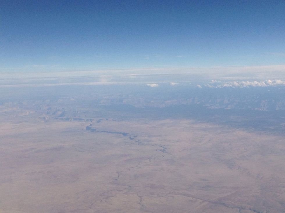 A neat shot from an airplane.