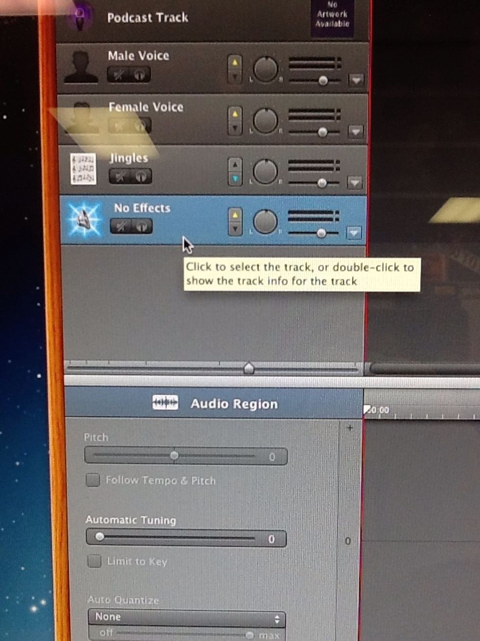 A "No Effects" bar should pop up after you have completed the previous steps.