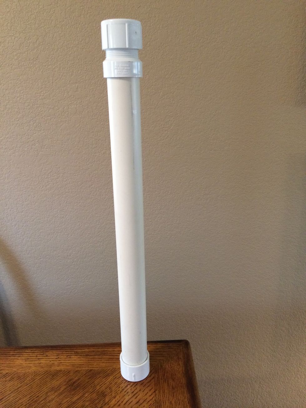 A picture of the finished Tenkara Fly Rod holder.