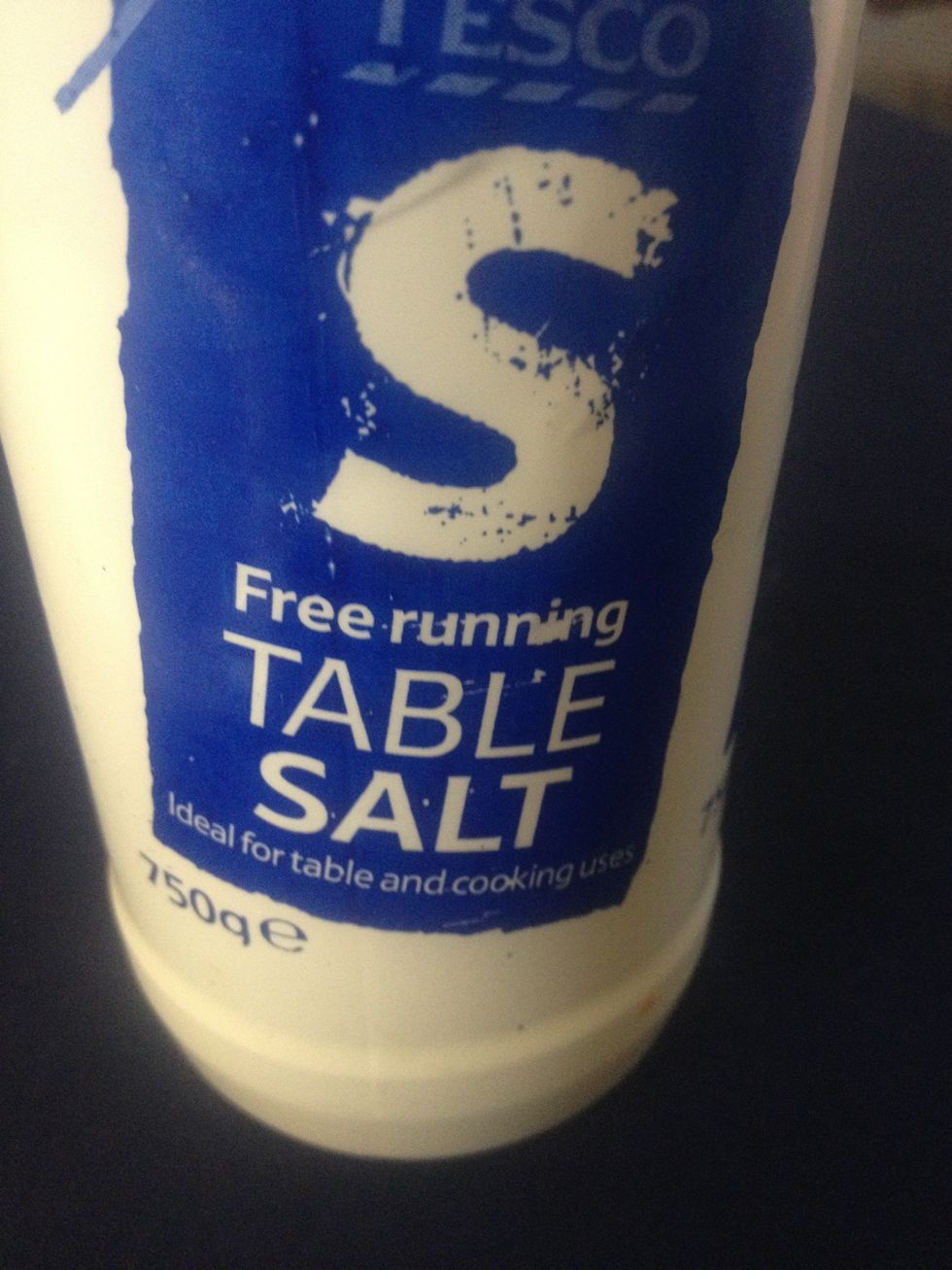 A pinch of salt or 5gms or half tea spoon of salt