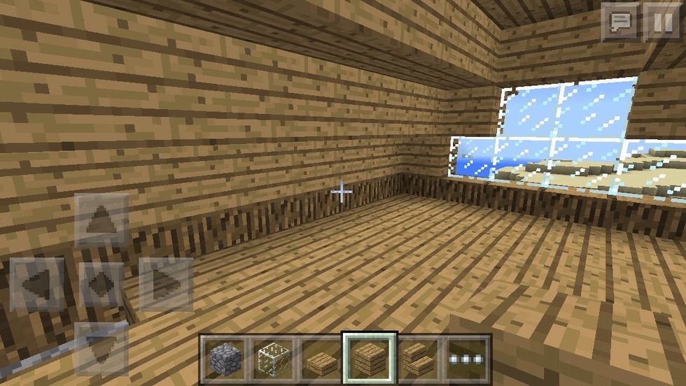 A place for a bed and chests