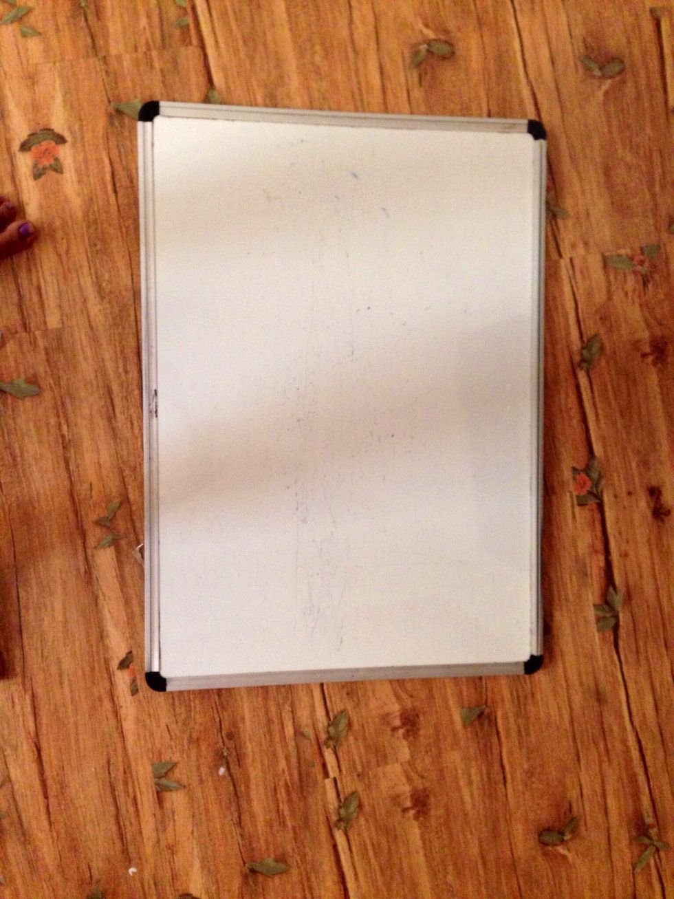 A pretty old spoilt whiteboard