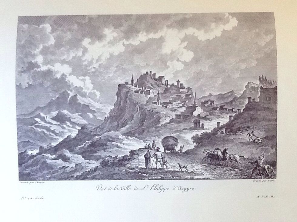 A print of Agira of the XVIII century.