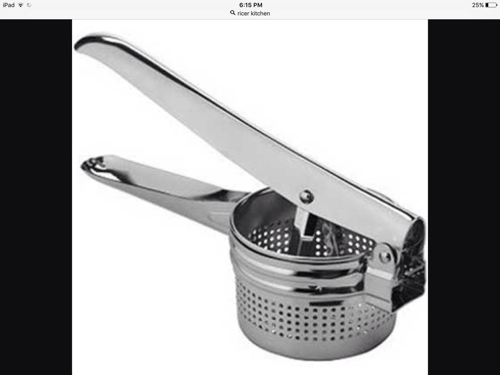 A ricer is used to rice\shred things. I can use this to make rice.