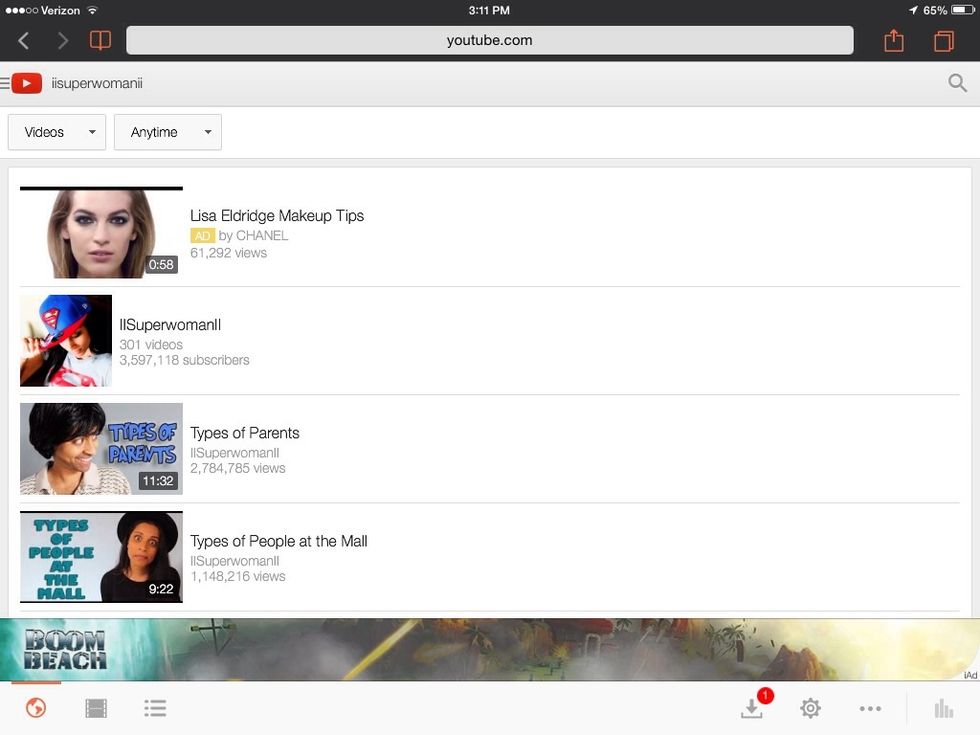 A screen like this should come up now just click on whatever video u would like to view