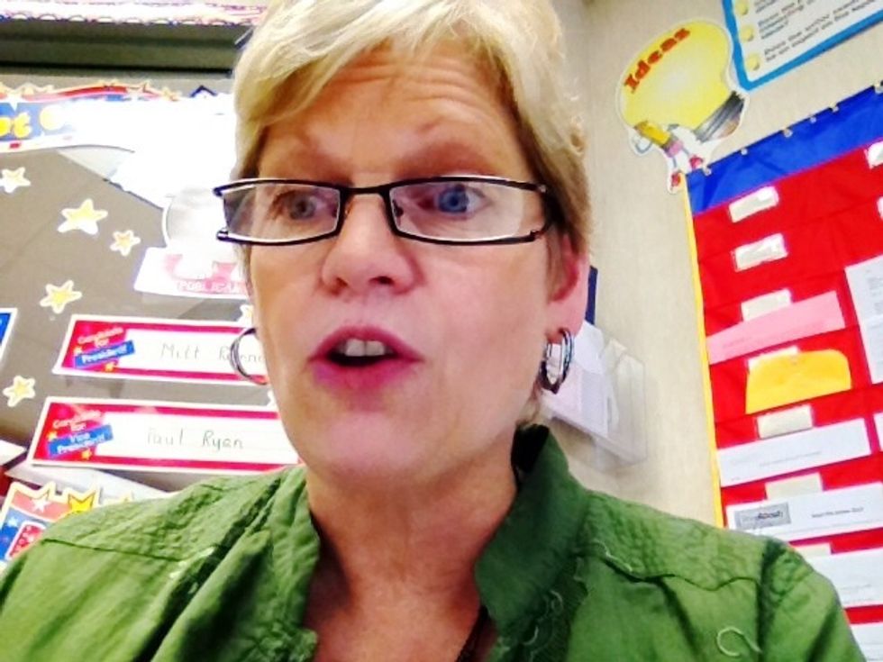 A teacher can be annoying by talking baby-talk to her class all day long.