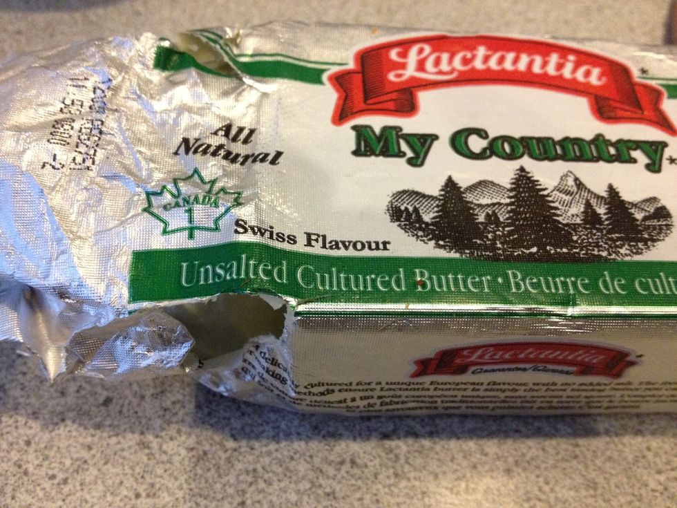 A thin slice of unsalted butter for the omelette