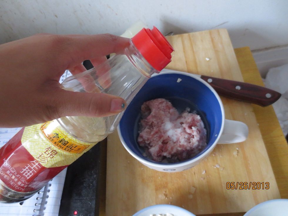 A tiny bit of soy sauce