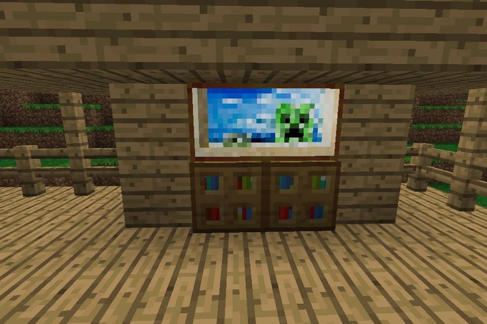 A TV beds,chests,furnaces and paintings