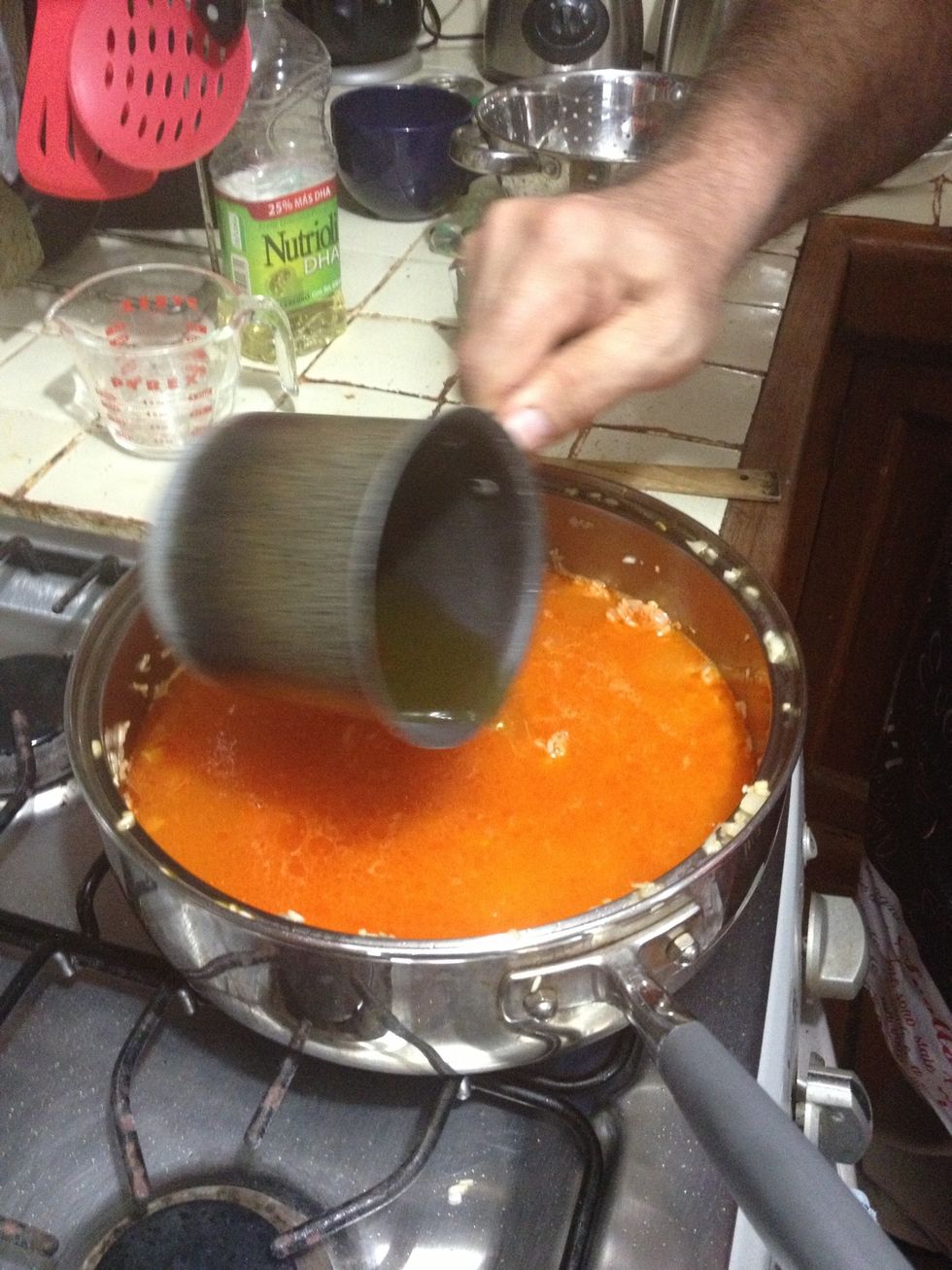 Aaaaand add the water you set apart with the sitting saffron.