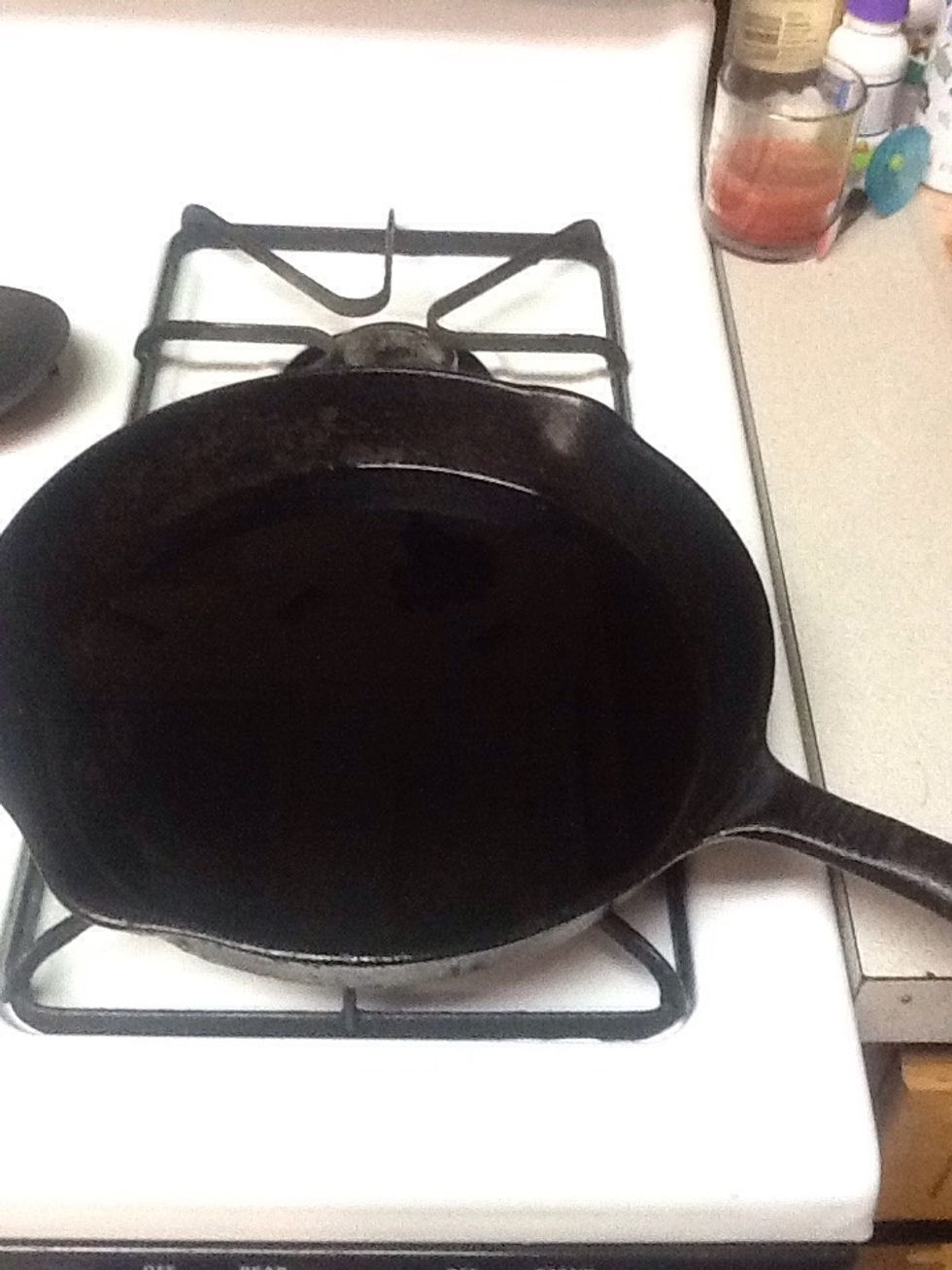 About 1/2 inch of oil