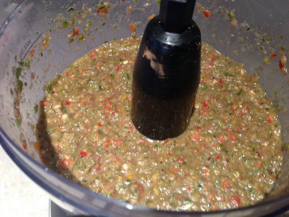 About a minute of processing. The smell is incredible.