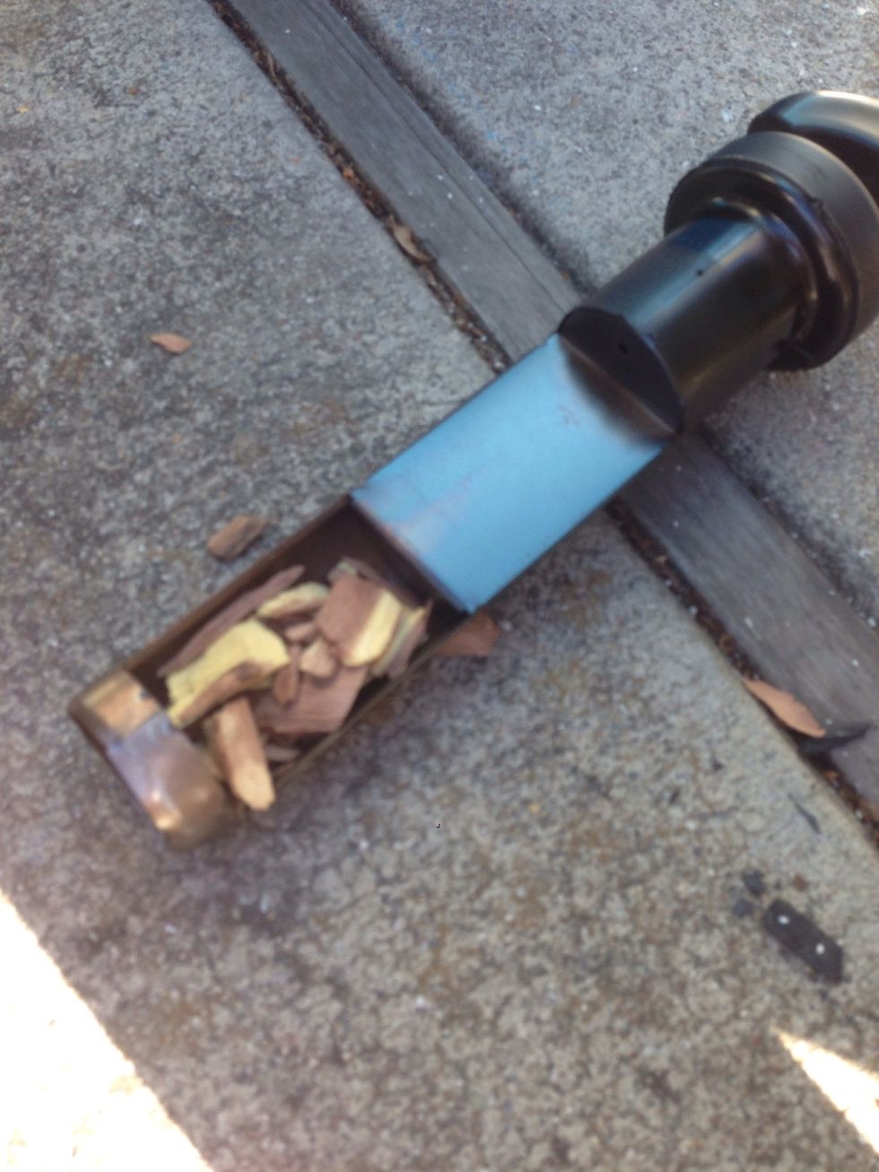 About every hour or so, you want to add wood chips and add more BBQ sauce. You want to at least use wood chips for at least 3 hrs, but I used them the entire time. Be careful of smoke when opening.