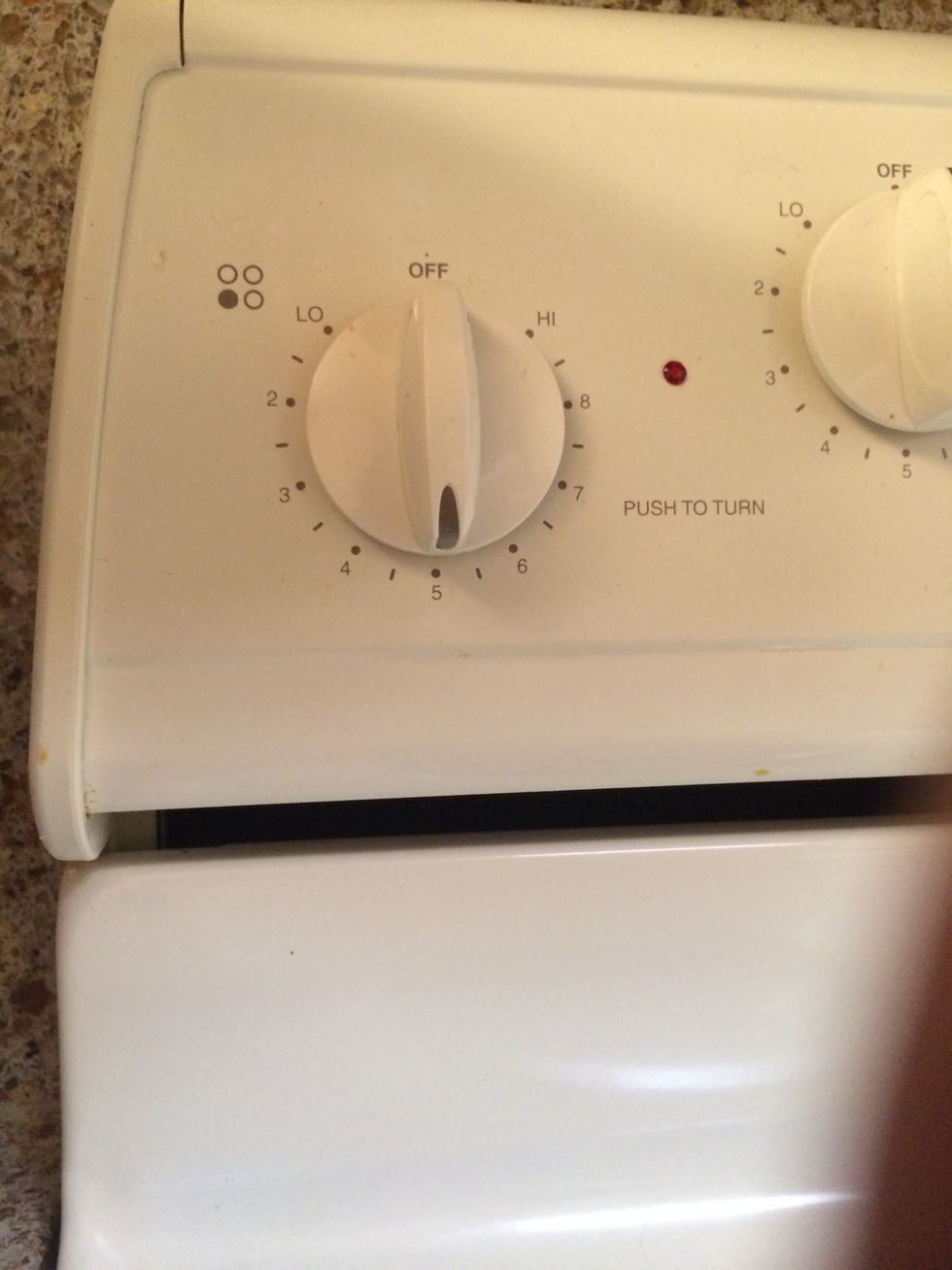 About medium heat is fine