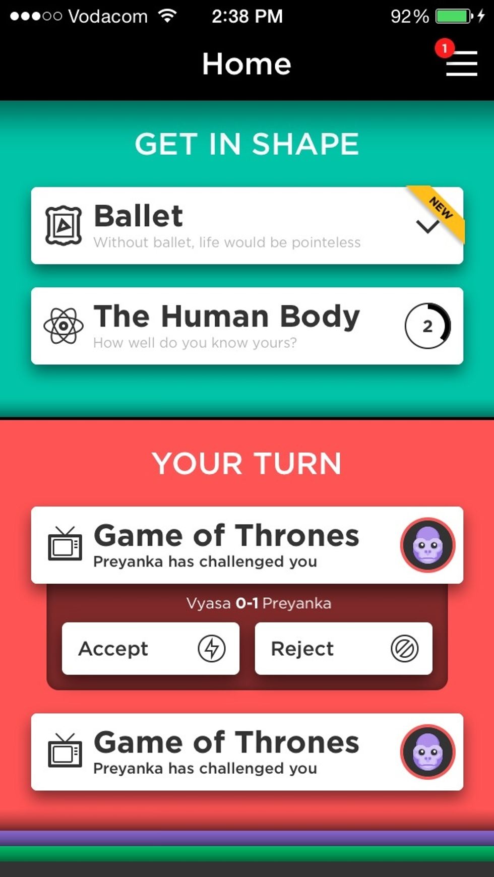 Accept your challenge