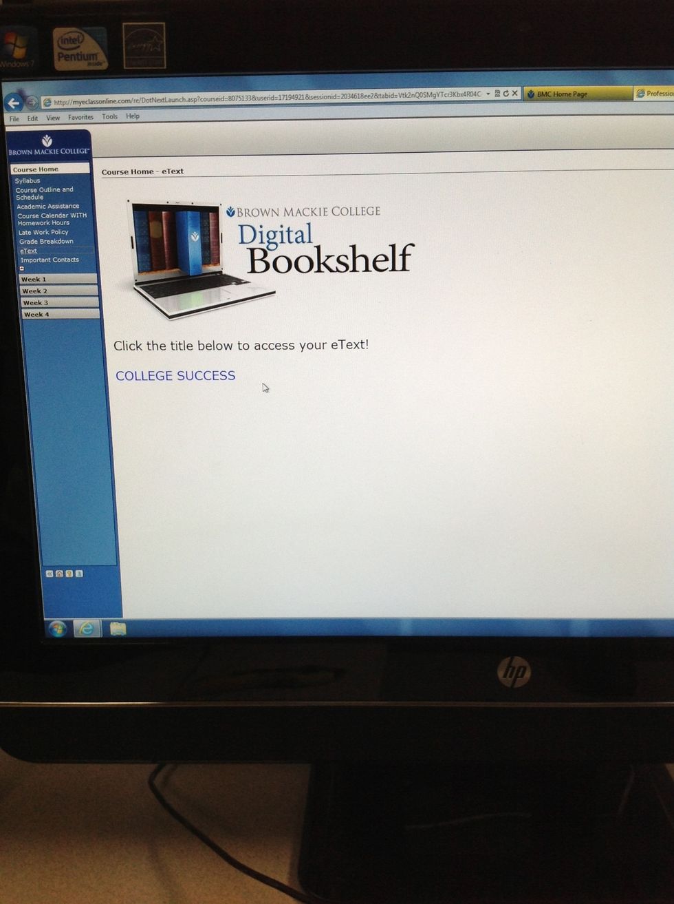 Access necessary websites text such as e-text, library, e-class, and email.