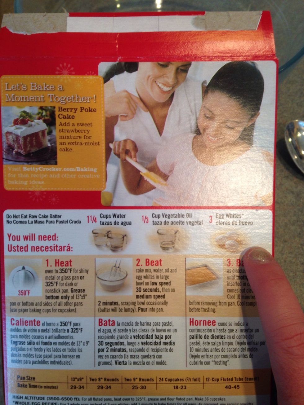 According to this box, I need 1 egg (instead of the 3 per the full recipe), water, and oil.