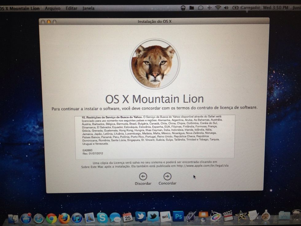 Aceptar las bases y condiciones. Y continuar.
