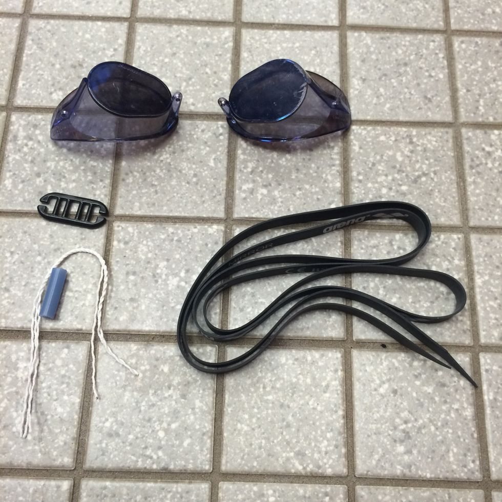 Acquire a pair of Swedish Goggles. They come in packs that include all the supplies needed. They also come in hundreds of different styles and colors.